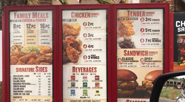 Popeyes Louisiana Menu