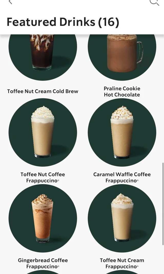 Starbucks Menu Uk